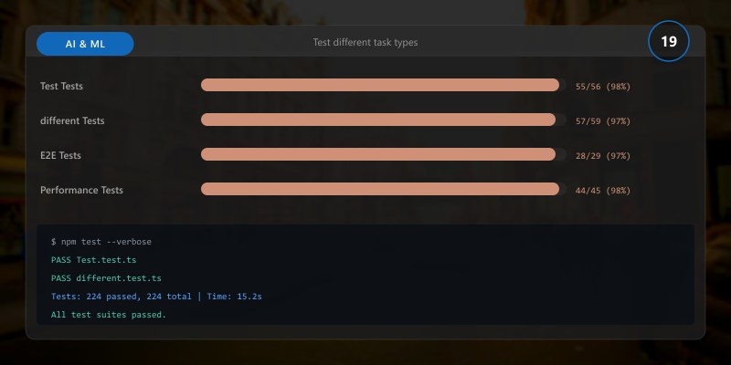 Test different task types