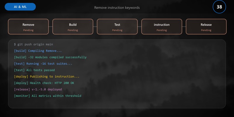 Remove instruction keywords