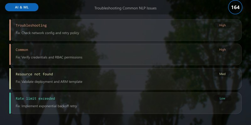 Troubleshooting Common NLP Issues