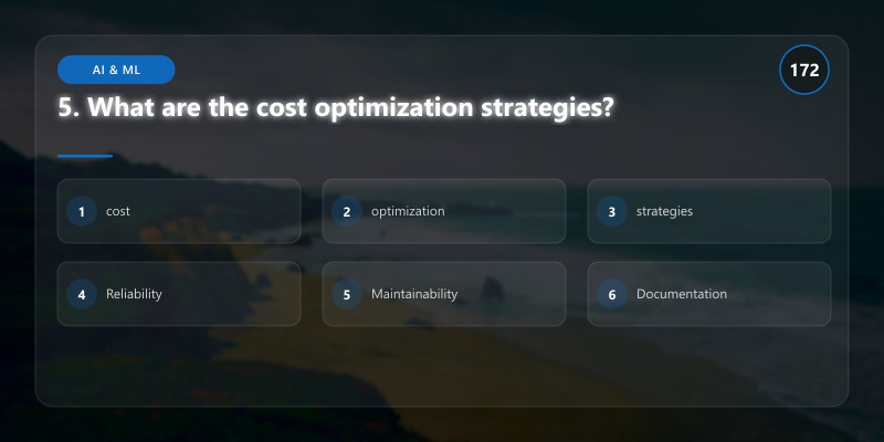 5. What are the cost optimization strategies?