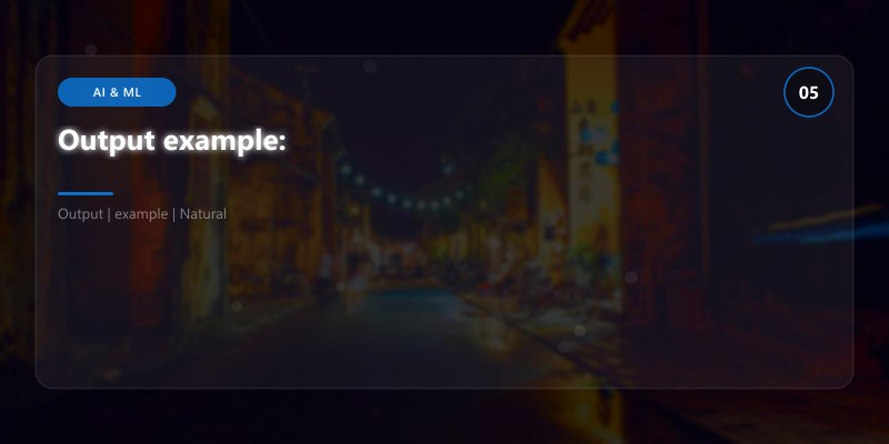Output example: