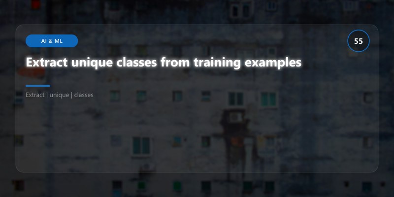 Extract unique classes from training examples