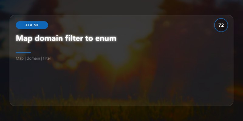 Map domain filter to enum