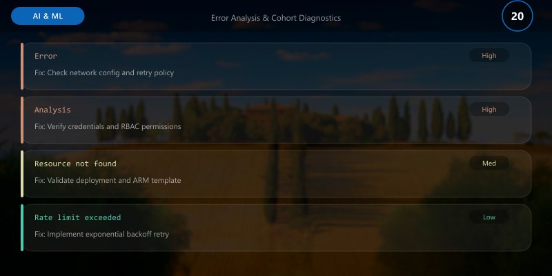 Error Analysis & Cohort Diagnostics