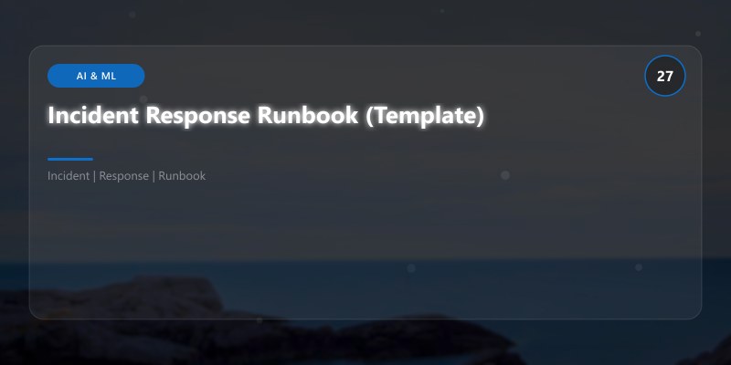 Incident Response Runbook (Template)