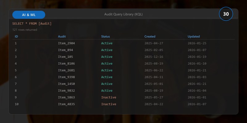 Audit Query Library (KQL)