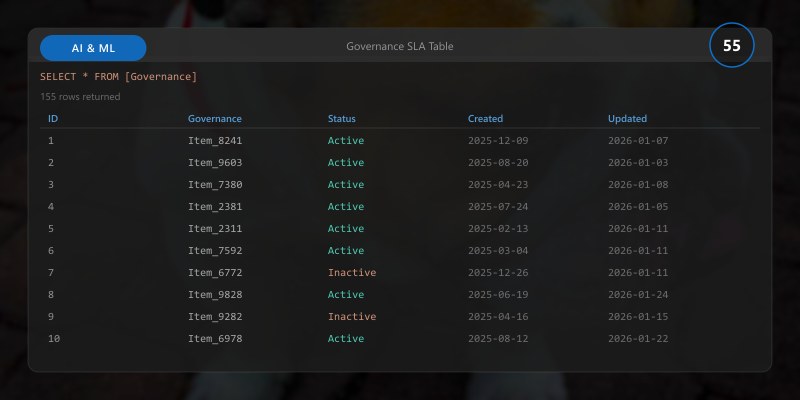 Governance SLA Table