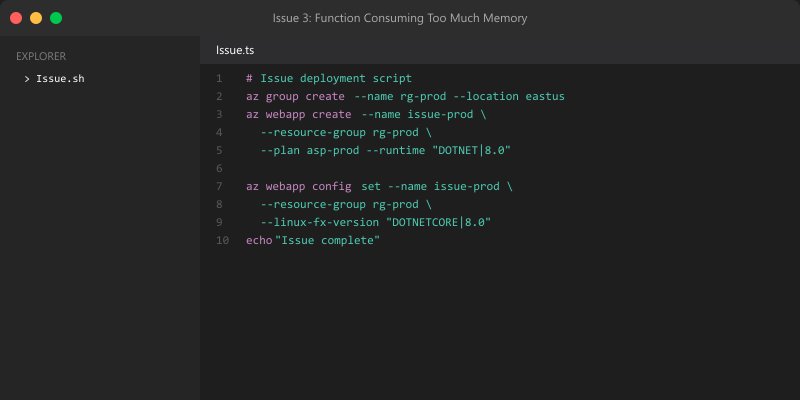 Issue 3: Function Consuming Too Much Memory