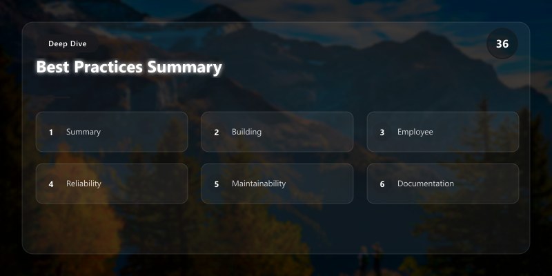 Best Practices Summary