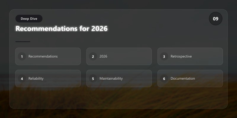 Recommendations for 2026