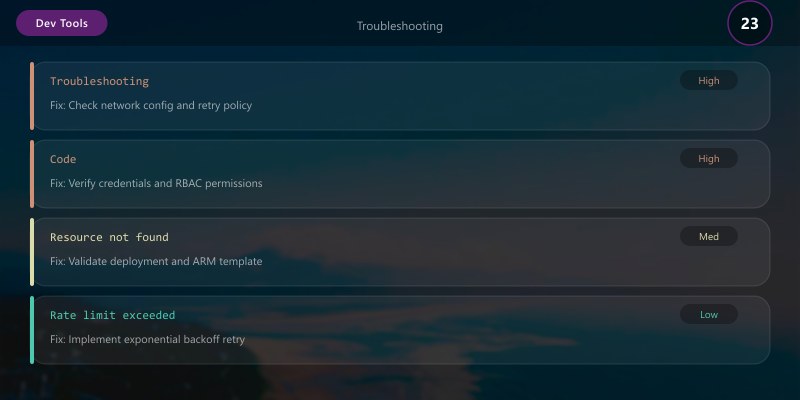 Troubleshooting