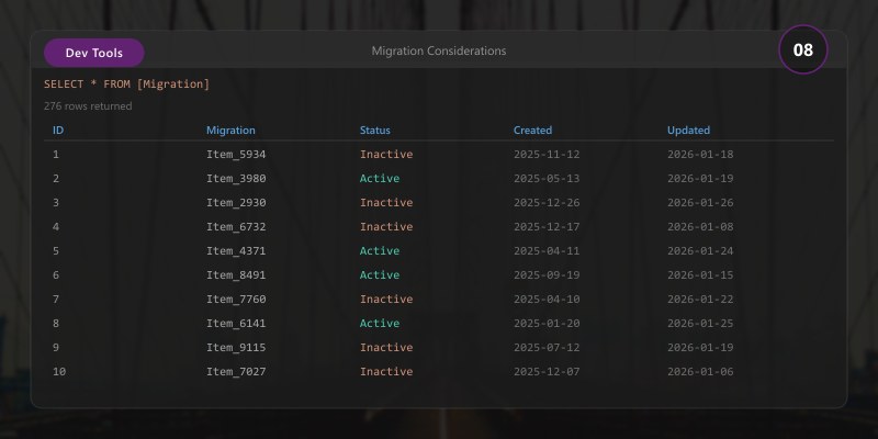 Migration Considerations