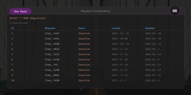 Migration Considerations
