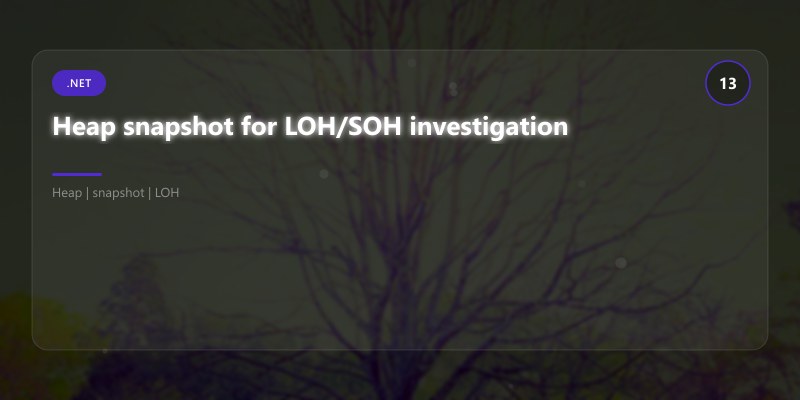 Heap snapshot for LOH/SOH investigation