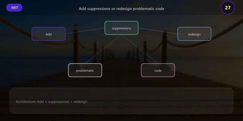 Add suppressions or redesign problematic code