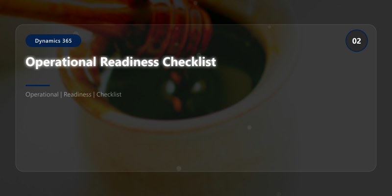 Operational Readiness Checklist