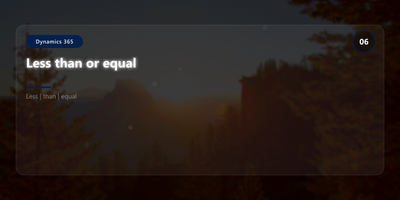 Less than or equal