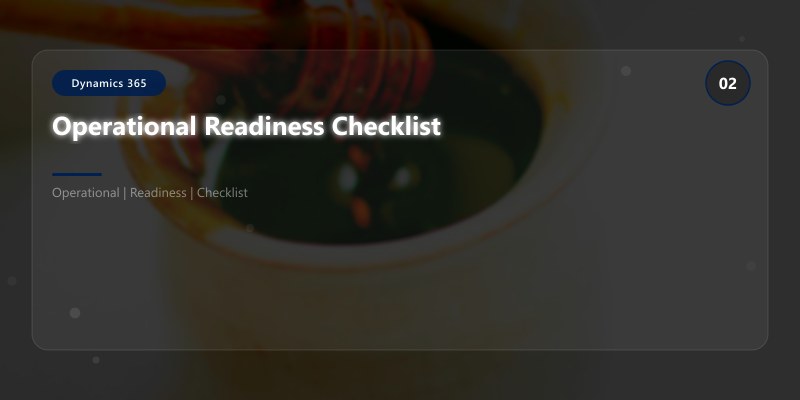 Operational Readiness Checklist