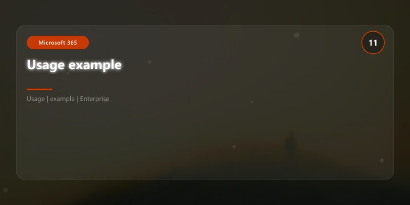 Usage example