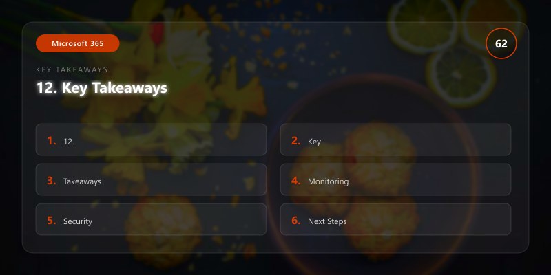 12. Key Takeaways