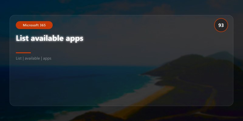 List available apps