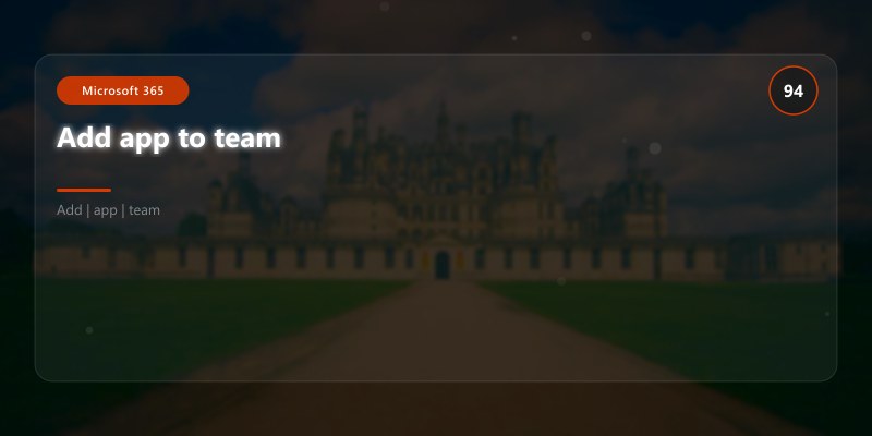 Add app to team
