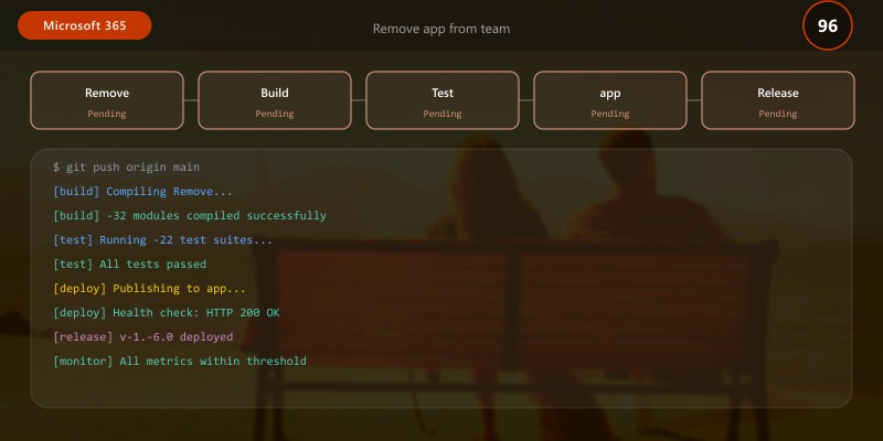 Remove app from team