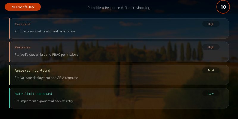 9. Incident Response & Troubleshooting