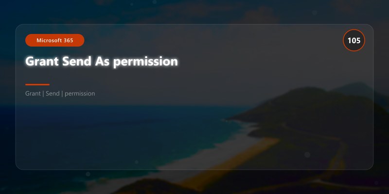 Grant Send As permission