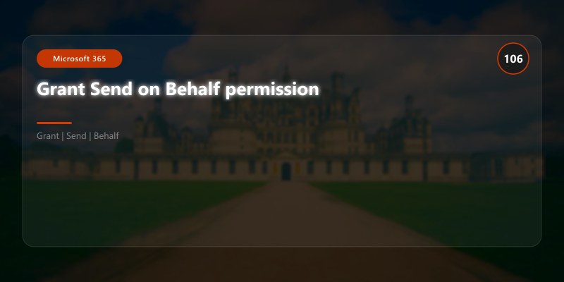 Grant Send on Behalf permission