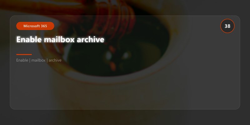 Enable mailbox archive