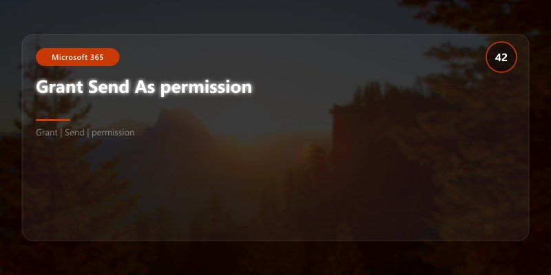Grant Send As permission