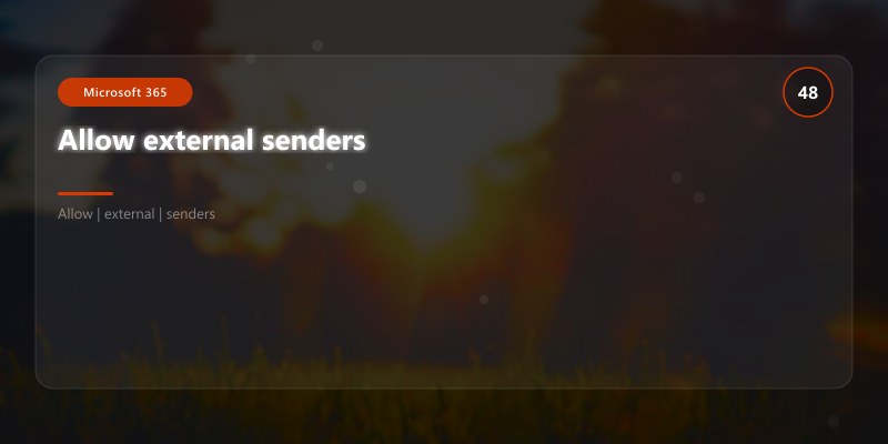 Allow external senders