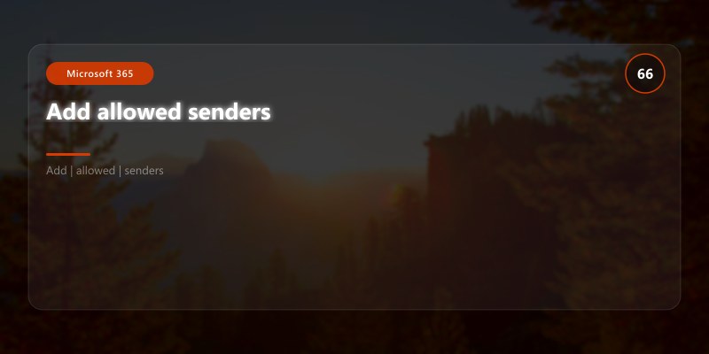 Add allowed senders