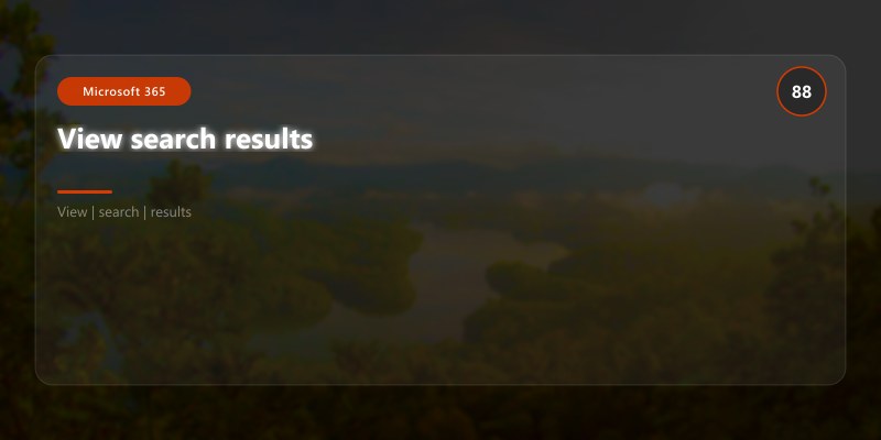 View search results