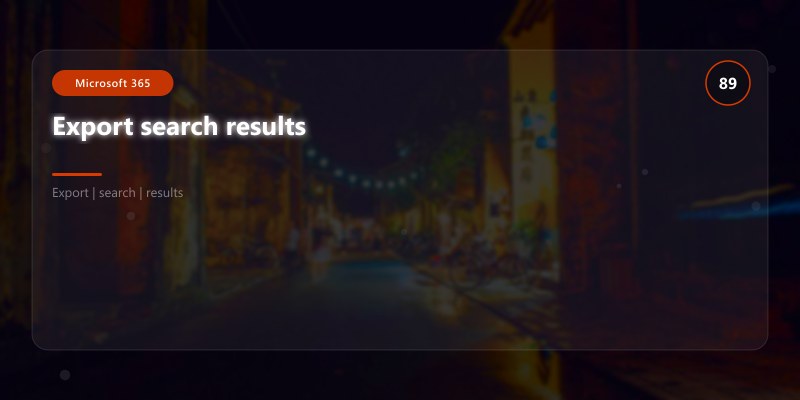 Export search results