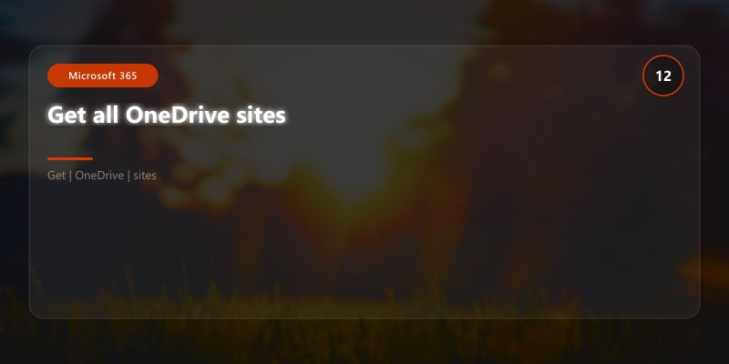 Get all OneDrive sites