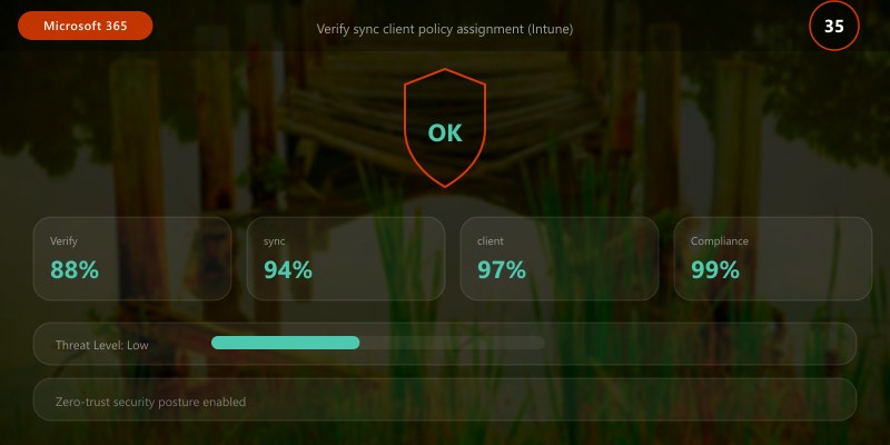 Verify sync client policy assignment (Intune)