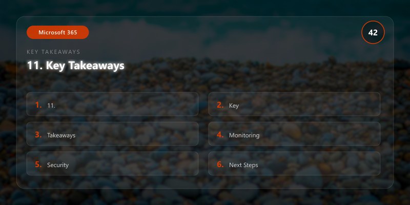 11. Key Takeaways