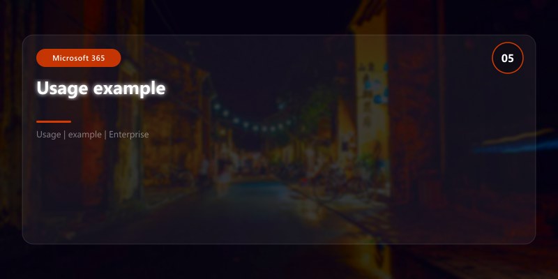 Usage example