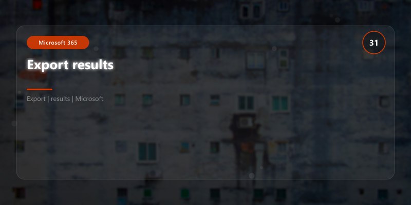 Export results
