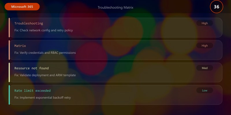 Troubleshooting Matrix