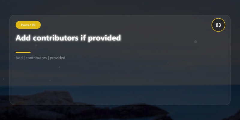 Add contributors if provided