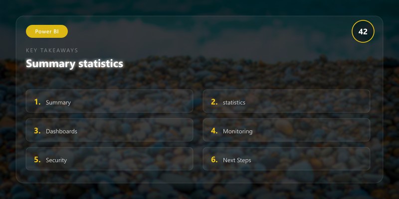 Summary statistics