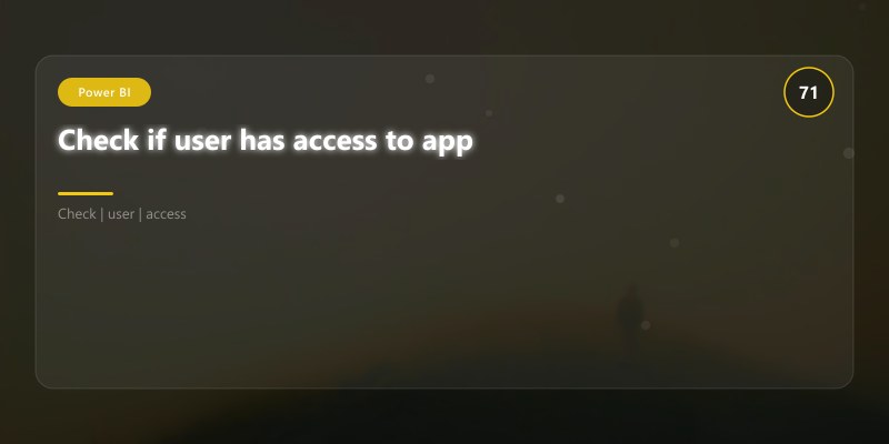 Check if user has access to app