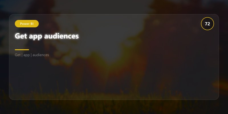 Get app audiences
