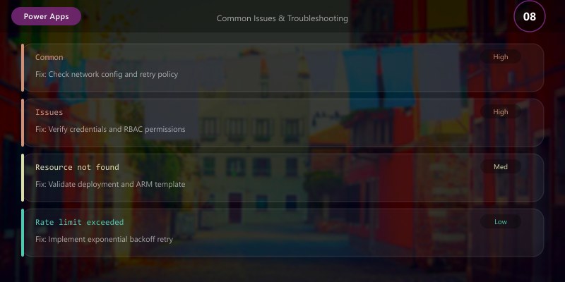 Common Issues & Troubleshooting