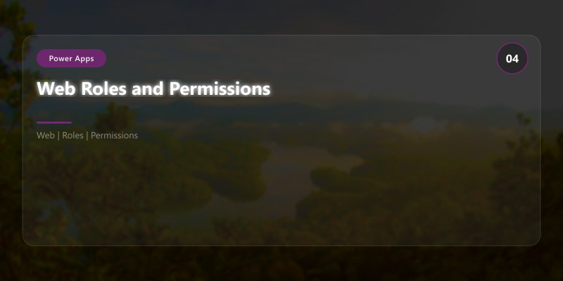 Web Roles and Permissions