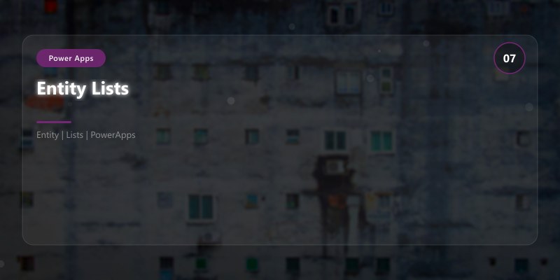 Entity Lists