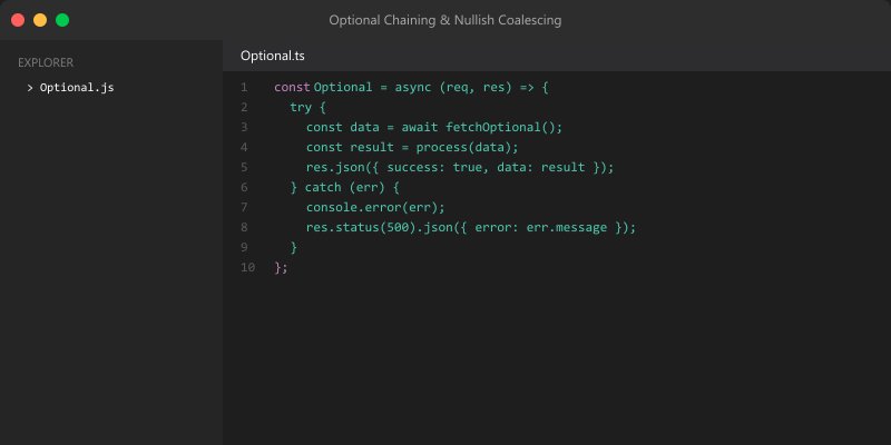 Optional Chaining & Nullish Coalescing